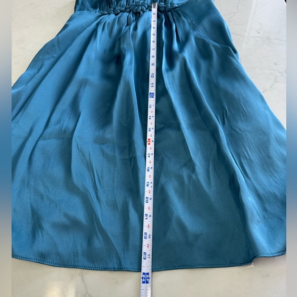 Ad:Hoc Women’s Teal Color Silky Dress Size Medium - Picture 9 of 9